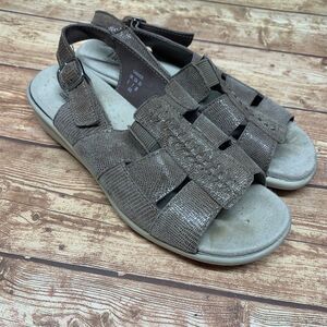 HOTTER Comfort Concept Candice Beige Leather Sandals Size 7 EU 38